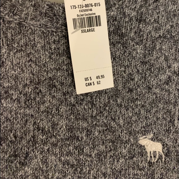 New Abercrombie & Fitch Men’s XXL Sweater NWT - Picture 3 of 4